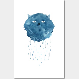 Clouds cat Posters and Art